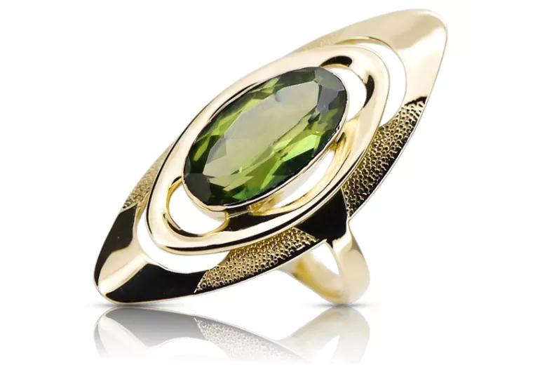  Žltý peridot 14k žlté zlato Vintage Jewlery vrc189y